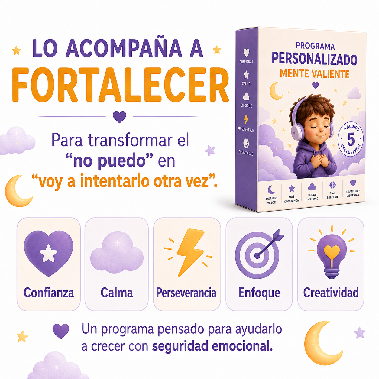 Programa Personalizado Mente Valiente | 5 audios exclusivos para tu hijo