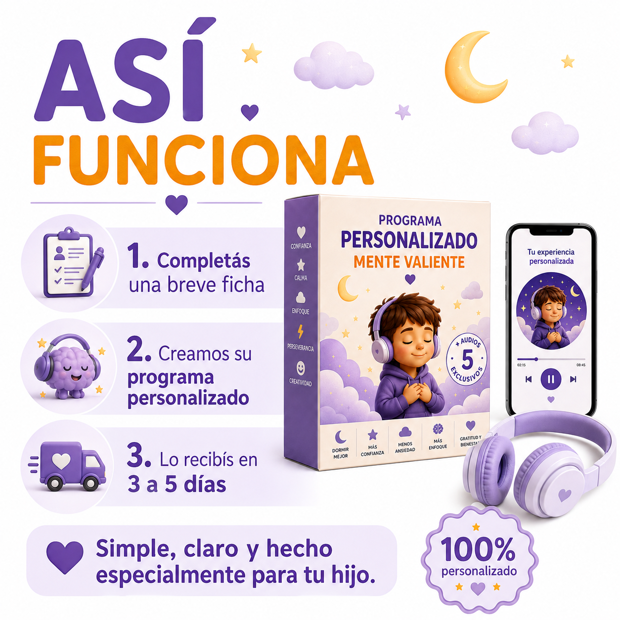 Programa Personalizado Mente Valiente | 5 audios exclusivos para tu hijo
